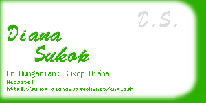 diana sukop business card